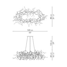 Load image into Gallery viewer, Little People Chandelier - line drawing.