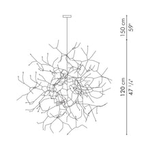 Load image into Gallery viewer, Little People Pendant Light - line drawing.