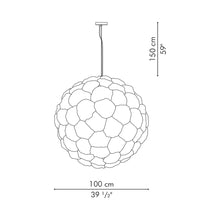 Load image into Gallery viewer, Poppy Pendant Light - line drawing.