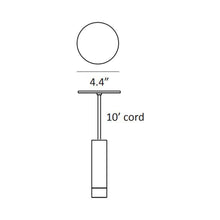 Load image into Gallery viewer, Combi Globe LED Aluminum Pendant Light - line drawing.
