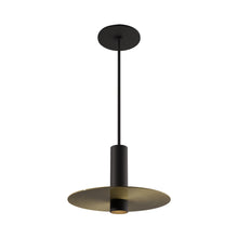 Load image into Gallery viewer, Combi LED Aluminum Pendant Light in Matte Black/Brass (6-Inch).
