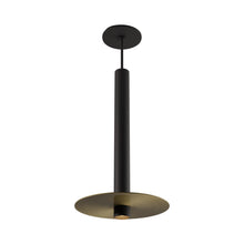 Load image into Gallery viewer, Combi LED Aluminum Pendant Light in Matte Black/Brass (16-Inch).