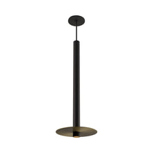Load image into Gallery viewer, Combi LED Aluminum Pendant Light in Matte Black/Brass (24-Inch).