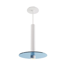 Load image into Gallery viewer, Combi LED Glass Pendant Light in Matte White/Turquiose (12-Inch).