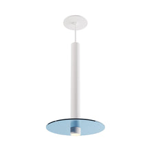 Load image into Gallery viewer, Combi LED Glass Pendant Light in Matte White/Turquiose (16-Inch).