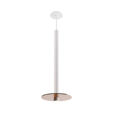 Load image into Gallery viewer, Combi LED Glass Pendant Light in Matte White/Tea Brown (24-Inch).