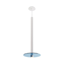 Load image into Gallery viewer, Combi LED Glass Pendant Light in Matte White/Turquiose (24-Inch).