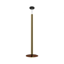 Load image into Gallery viewer, Combi LED Glass Pendant Light in Brass/Tea Brown (36-Inch).