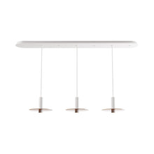 Load image into Gallery viewer, Combi Linear 3 LED Glass Pendant Light in Matte White/Tea Brown(6-Inch).