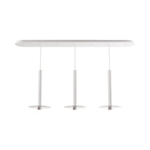 Load image into Gallery viewer, Combi Linear 3 LED Glass Pendant Light in Matte White/Clear(16-Inch).
