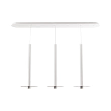Load image into Gallery viewer, Combi Linear 3 LED Glass Pendant Light in Matte White/Dark Grey(24-Inch).