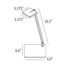 Load image into Gallery viewer, Focaccia Solo LED Desk Lamp - line drawing.