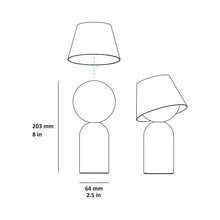 Load image into Gallery viewer, Guy Indoor/Outdoor LED Table Lamp - line drawing.
