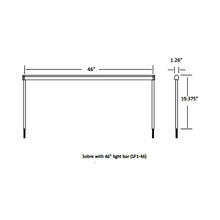 Load image into Gallery viewer, Sobre LED Task Light - Desk Clamp - line drawing.