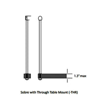 Load image into Gallery viewer, Sobre LED Task Light - Thru Table - line drawing.