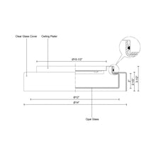 Load image into Gallery viewer, Aston LED Flush Mount Ceiling Light - line drawing.