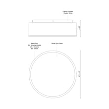 Load image into Gallery viewer, Charlie Flush Mount Ceiling Light - line drawing.