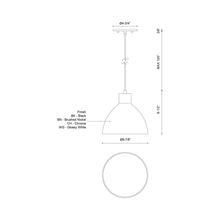 Load image into Gallery viewer, Chroma LED Pendant Light - line drawing.