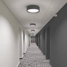 Load image into Gallery viewer, Dalton LED Flush Mount Ceiling Light in lobby.