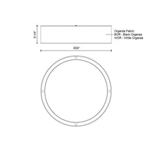 Load image into Gallery viewer, Dalton LED Flush Mount Ceiling Light - line drawing.
