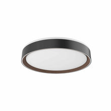 Load image into Gallery viewer, Essex LED Flush Mount Ceiling Light in Small/Black/Walnut.