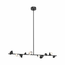Load image into Gallery viewer, Geode LED Linear Pendant Light in Black.
