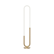 Load image into Gallery viewer, Huron LED Floor Lamp in Brushed Gold.