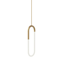 Load image into Gallery viewer, Huron LED Pendant Light in Brushed Gold.