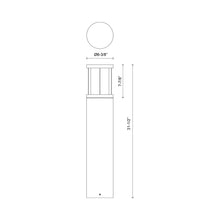 Load image into Gallery viewer, Alden Outdoor LED Path Light - line drawing.