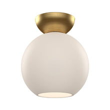 Load image into Gallery viewer, Arcadia Semi Flush Mount Ceiling Light in Brushed Gold/Opal Glass (Large).