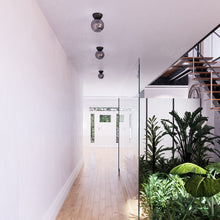 Load image into Gallery viewer, Arcadia Semi Flush Mount Ceiling Light in hallway.