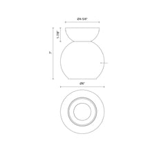 Load image into Gallery viewer, Arcadia Semi Flush Mount Ceiling Light - line drawing.