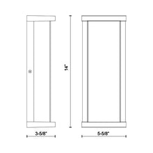 Load image into Gallery viewer, Bravo Outdoor LED Wall Light - line drawing.