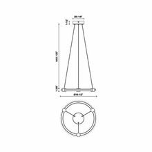 Load image into Gallery viewer, Bruni LED Pendant Light - line drawing.