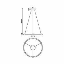 Load image into Gallery viewer, Bruni LED Pendant Light - line drawing.