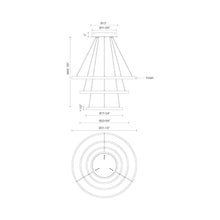 Load image into Gallery viewer, Cerchio LED Chandelier - line drawing.