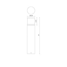 Load image into Gallery viewer, Chadworth Outdoor LED Path Light - line drawing.
