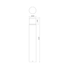 Load image into Gallery viewer, Chadworth Outdoor LED Path Light - line drawing.
