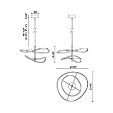 Load image into Gallery viewer, Collide LED Pendant Light - line drawing.