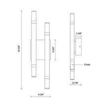 Load image into Gallery viewer, Draven LED Wall Light - line drawing.