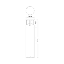 Load image into Gallery viewer, Glen Outdoor LED Path Light - line drawing.