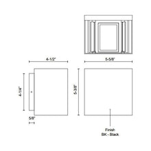 Load image into Gallery viewer, Helsinki Outdoor LED Wall Light - line drawing.