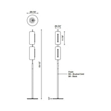 Load image into Gallery viewer, Hilo LED Floor Lamp - line drawing.