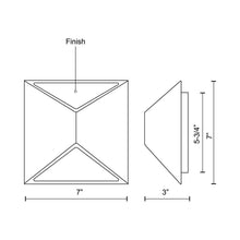 Load image into Gallery viewer, Indio Outdoor LED Wall Light - line drawing.