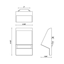 Load image into Gallery viewer, Jackson Outdoor LED Step Light - line drawing.