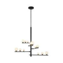 Load image into Gallery viewer, Juniper LED Chandelier in Black (15-Light).