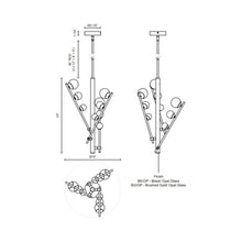 Load image into Gallery viewer, Juniper LED Chandelier - line drawing.