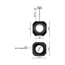 Load image into Gallery viewer, Kona Outdoor Pendant Light - line drawing.