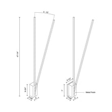 Load image into Gallery viewer, Lever LED Wall Light - line drawing.