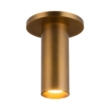 Load image into Gallery viewer, Mason LED Semi-Flush Mount Ceiling Light in Vintage Brass.